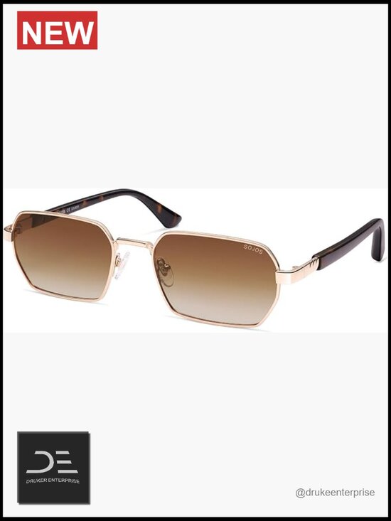 Retro Rectangle Polarized 90s Sunglasses Trendy Narrow Hexagon Square Shades main image 5